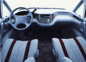 Interior mock-up of the first-generation Estima