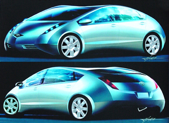 Second-generation Prius exterior rendering