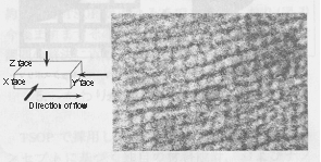 High-resolution electron microscope photograph of TSOP (Z face)