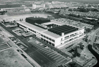 The Toyota Kaikan Exhibition Hall when it was first built