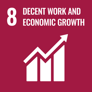 SDG ICON. Goal 8: Decent work and economic growth